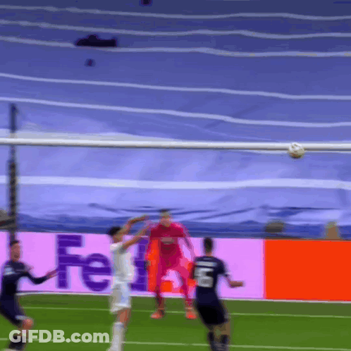 Soccer Game In Front Of FedEx Banner GIF