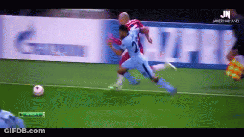 Soccer Game In Front Of Gazprom Sign GIF