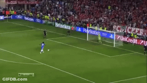 Soccer Game In Front Of Heineken And Sony Banner GIF