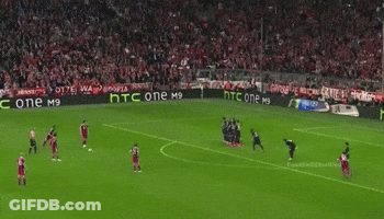 Soccer Game In Front Of HTC Banner GIF