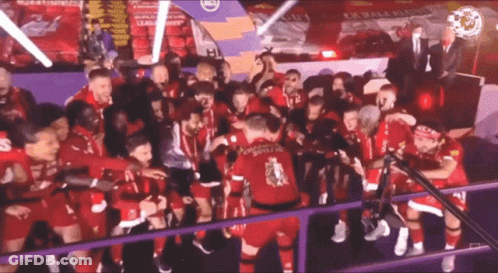 Soccer Game In Front Of Large Crowd GIF