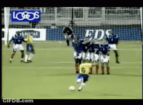 Soccer Game In Front Of Logo Sign GIF