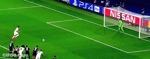 Soccer Game In Front Of Nissan And PS4 Ad GIF