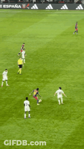Soccer Game In Front Of Sahara Banner GIF