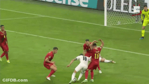 Soccer Game In Front Of Uled TV U7 GIF