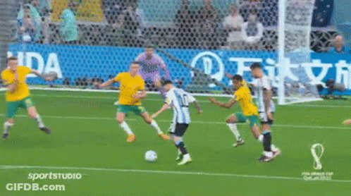 Soccer Game In Front Of Waida Sign GIF