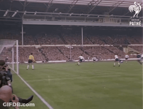 Soccer Game In Stadium Pathe GIF