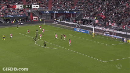 Soccer Game In Stadium Sponsored By Bic GIF