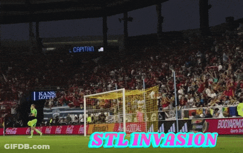 Soccer Game In Stadium With Coca Cola And Adidas Ads GIF