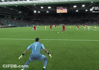 Soccer Game In Stadium With FIFA On Screen GIF
