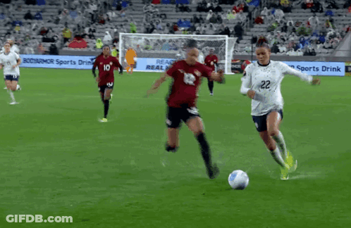 Soccer Game In Stadium With Ford Sign GIF