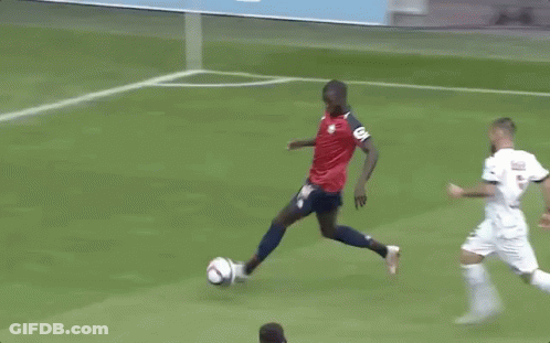 Soccer Game In Stadium With Luxart Boulangerie Ads GIF