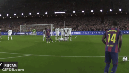 Soccer Game In Stadium With Refcam GIF