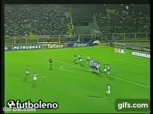 Soccer Game In Stadium With Telcel And Petrobras GIF