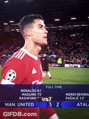 Soccer Game Man United Vs Atal GIF