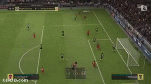Soccer Game On Computer Score 4 To 1 GIF