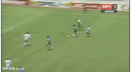 Soccer Game On Field Sponsored By Seiko And Fuji Film GIF
