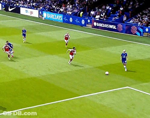 Soccer Game On Field With Barclays Advertisement GIF