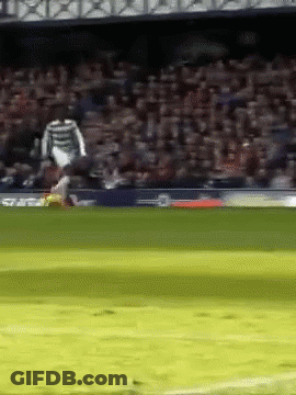 Soccer Game On Field With Crowd GIF