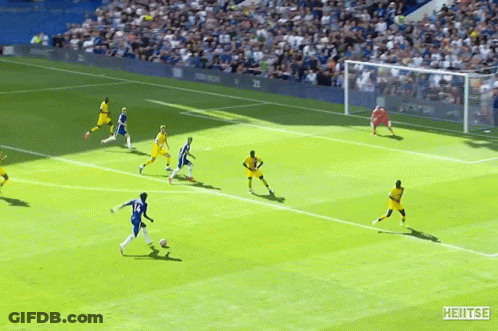 Soccer Game On Field With Heitse Text GIF