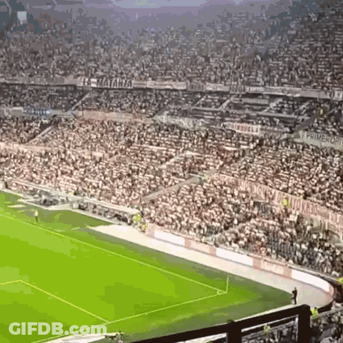 Soccer Game On Field With PlayStation Ads GIF