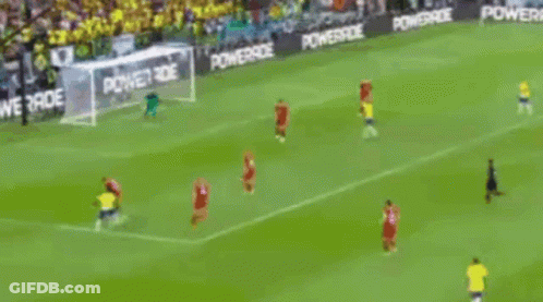 Soccer Game On Field With Powerade Ads GIF