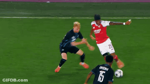 Soccer Game On Field With PS5 Ads GIF