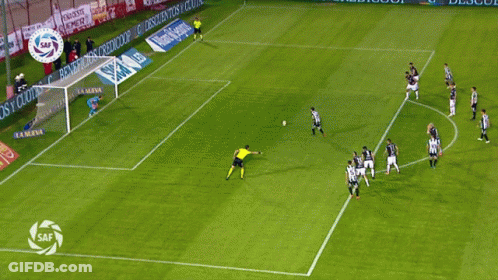 Soccer Game On Field With Saf Sign GIF