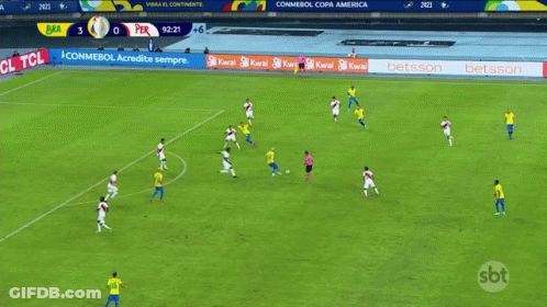 Soccer Game On Field With TCL Ads GIF