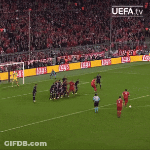 Soccer Game On UEFA TV GIF
