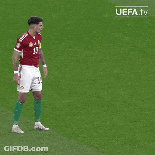Soccer Game On UEFA TV GIF