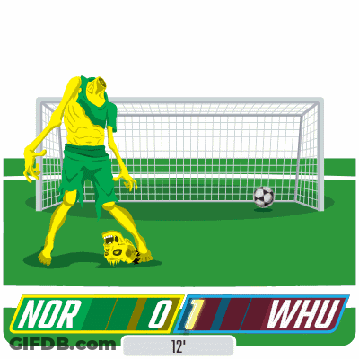 Soccer Game Score 0-1 WHU GIF