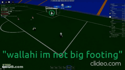 Soccer Game Screenshot Saying Wallah I'm Not Big Footing GIF