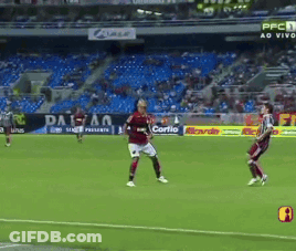 Soccer Game Stadium With Ads For Corfio And Dai-An GIF