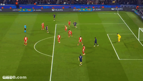 Soccer Game With 10 Years Banner GIF