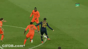 Soccer Game With Adidas Ad In Background GIF