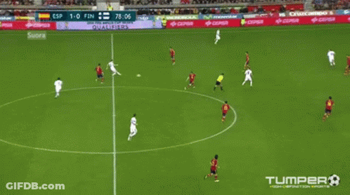 Soccer Game With Ads For Movistar Adidas Pepsi GIF