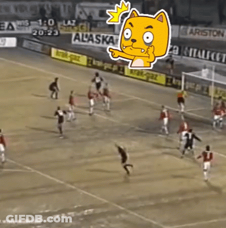 Soccer Game With Alaska Ads On Fence GIF