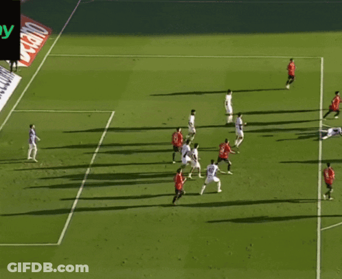 Soccer Game With Banner Saying Qualitative GIF