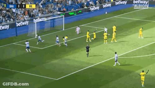 Soccer Game With Betting Ads In Background GIF