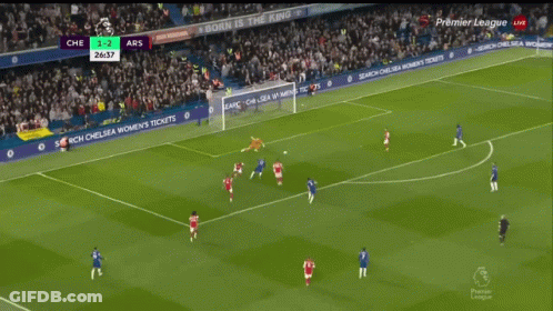 Soccer Game With Born Is The King Banner GIF