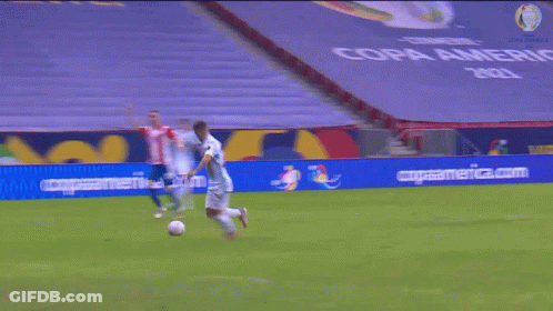Soccer Game With Copa America Banner GIF