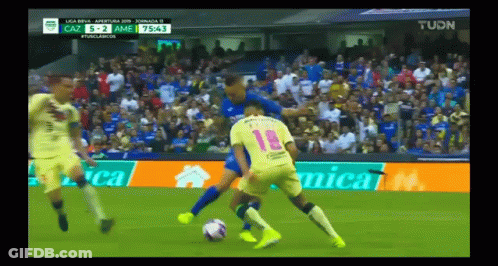 Soccer Game With Crowd And Score 5-2 GIF