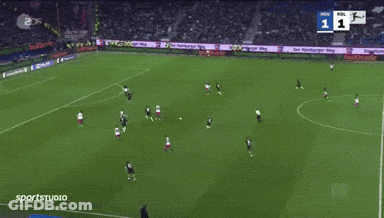 Soccer Game With Crowd Score 1-1 GIF