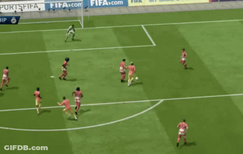 Soccer Game With EASports FIFA Banner GIF