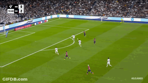 Soccer Game With Emirates Advertisement GIF