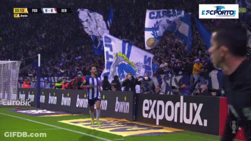Soccer Game With Exporlux Banner GIF