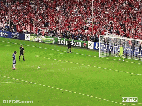 Soccer Game With Heineken Banner GIF