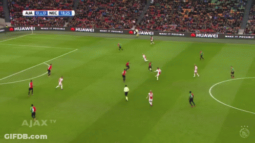 Soccer Game With Huawei Ads On Sidelines GIF