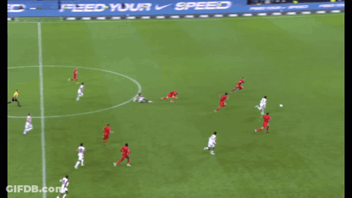 Soccer Game With Indeed And Hyundai Ads GIF
